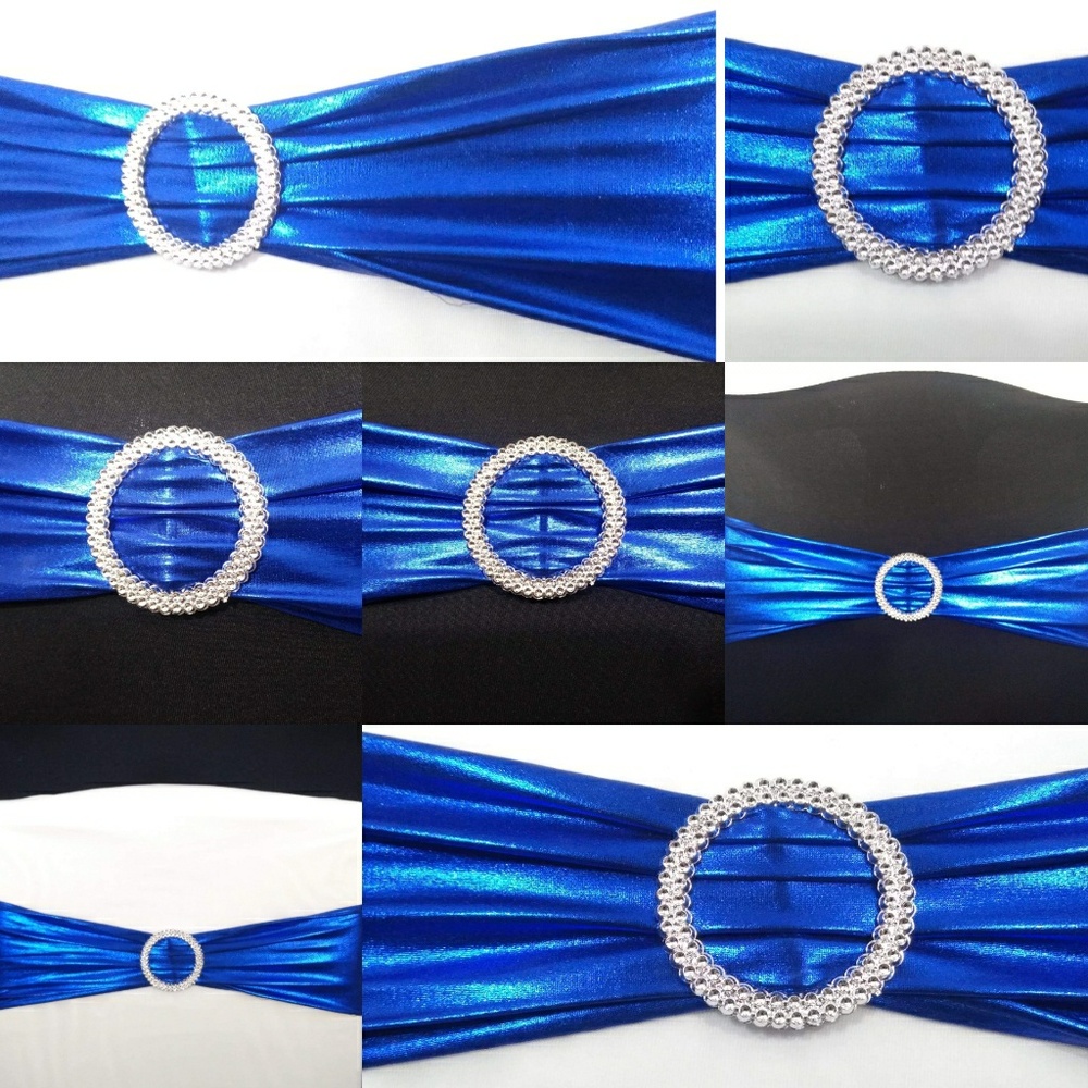 25 Pack TC Mercy Metallic Royal Blue Chair Sashes